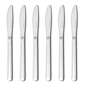 Bestdin Dinner Knife Set, 24 Pieces 8-inch Kitchen Knives, Pattern Design Stainless Steel Cutlery Knife, Table Knives for Home, Hotel and Restaurant