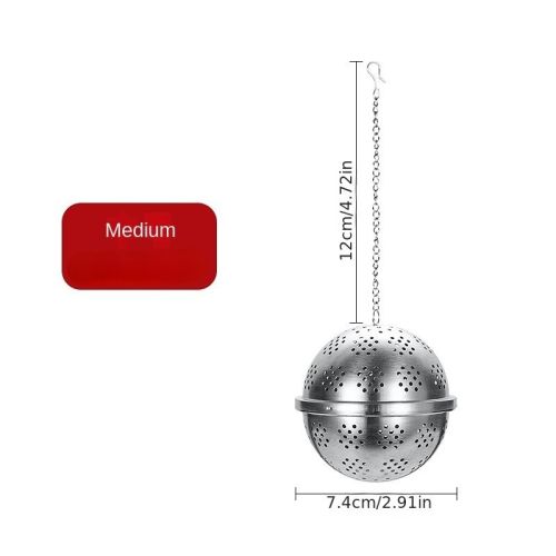 1pc 304 Stainless Steel Seasoning Ball; Thickened Ball Tea Strainer; Spice Filter; Kitchen Gadget